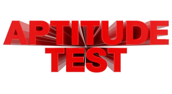 APTITUDE TEST word on white background 3d rendering — Stock Photo, Image