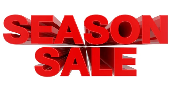 Season Sale λέξη για το λευκό φόντο 3d απόδοση — Φωτογραφία Αρχείου