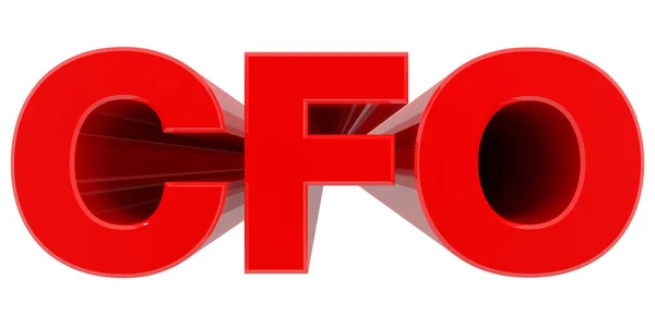 Palabra de CFO sobre fondo blanco 3d representación —  Fotos de Stock