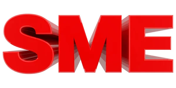 Palavra PME no fundo branco 3d renderização — Fotografia de Stock