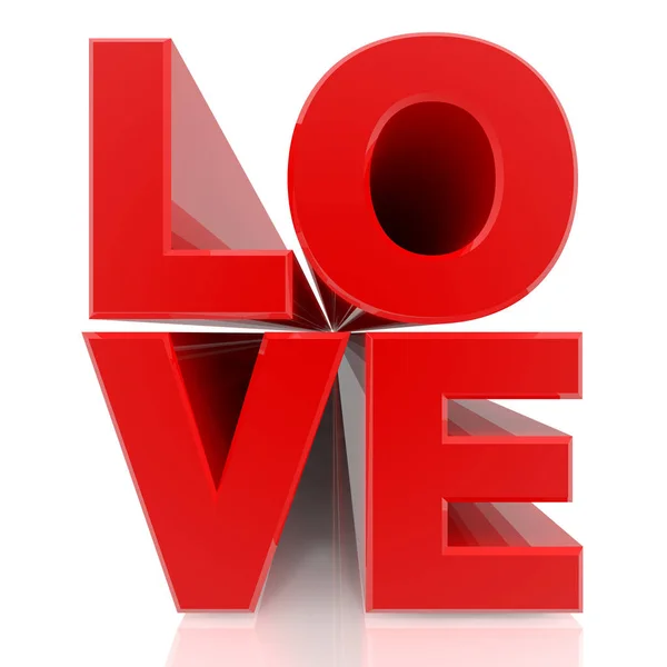 3D LOVE word on white background 3d rendering — Stock Photo, Image