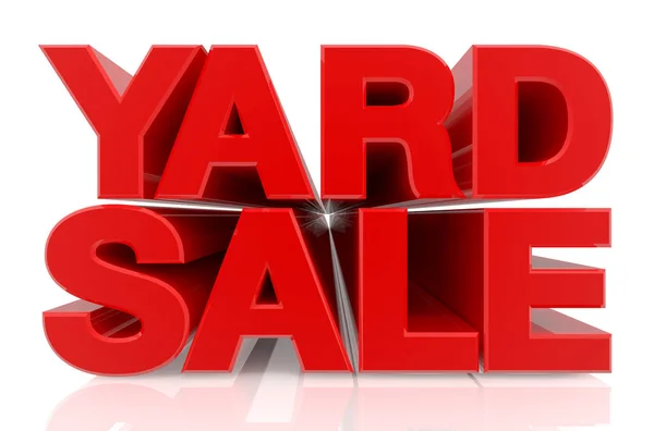 YARD SALE word on white background 3d rendering — Stock Photo, Image