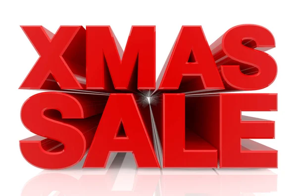 XMAS SALE слово на белом фоне 3d рендеринга — стоковое фото