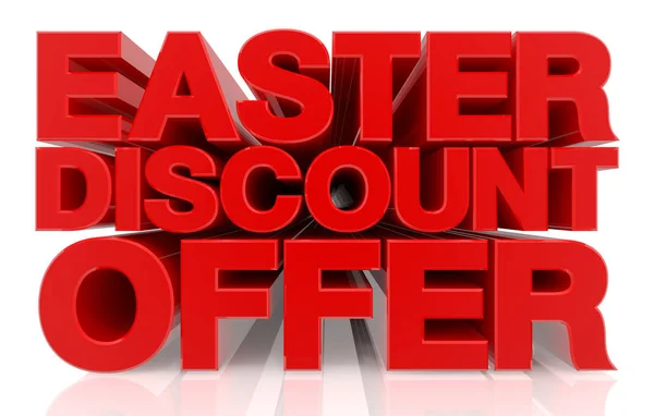 EASTER DISCOUNT OFFER word on white background 3d rendering — 스톡 사진