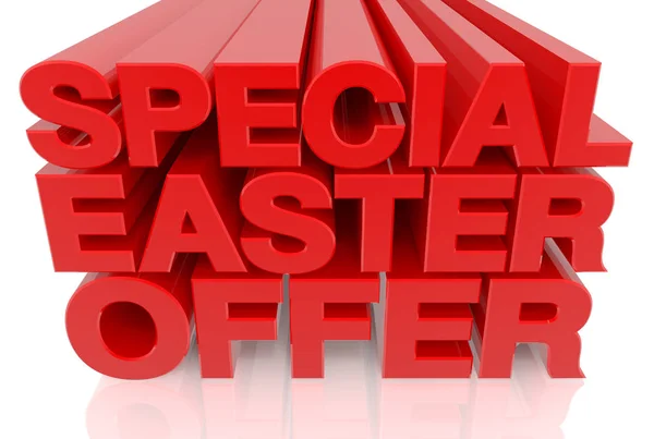 SPECIAL EASTER OFERTA cuvânt pe fundal alb 3d redare — Fotografie, imagine de stoc