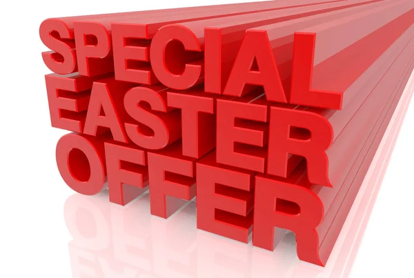 SPECIAL EASTER OFERTA cuvânt pe fundal alb 3d redare — Fotografie, imagine de stoc