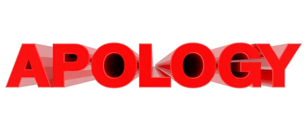 APOLOGIA palavra no fundo branco 3d renderização — Fotografia de Stock