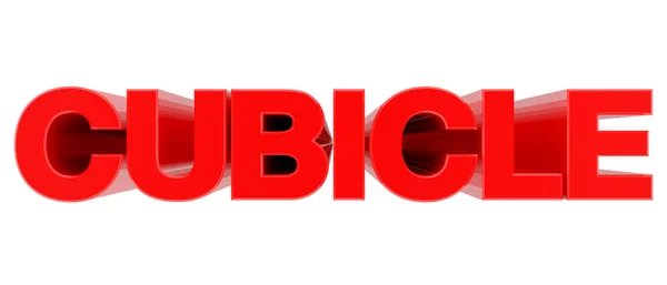 CUBICLE word on white background 3d rendering — Stock Photo, Image