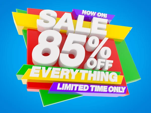 Sprzedaż 85% off Everything Limited Time Only On! Ilustracja 3D — Zdjęcie stockowe