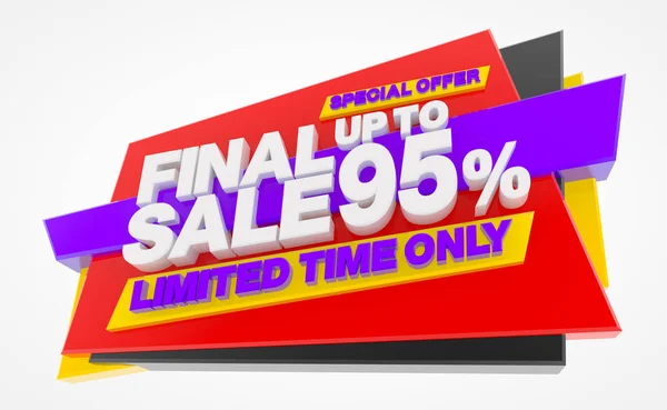 Τελική Πώληση έως 95% Περιορισμένη Ώρα Μόνο Ειδική Προσφορά 3d εικονογράφηση — Φωτογραφία Αρχείου