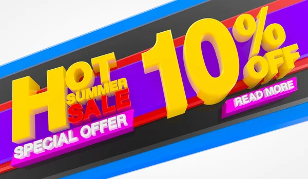 Hot Summer Sale 10% off Promocja Czytaj więcej 3d renderowania — Zdjęcie stockowe