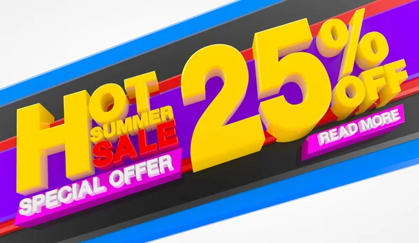 Hot Summer Sale 25% off Promocja Czytaj więcej 3d renderowania — Zdjęcie stockowe