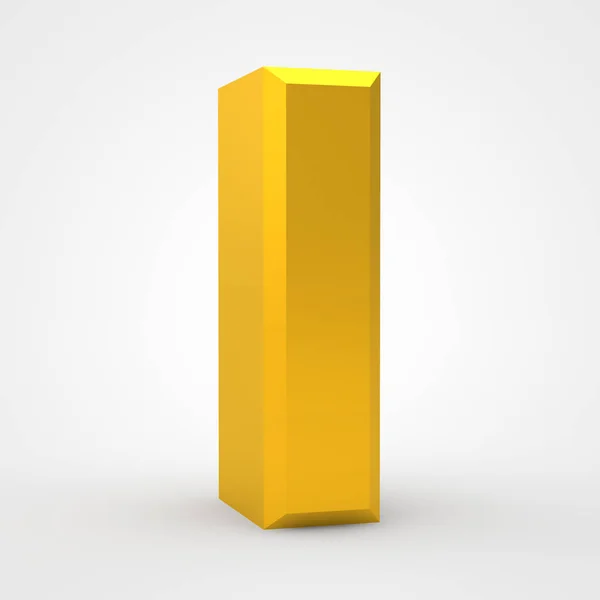 I palavra alfabeto de ouro no fundo branco ilustração 3D renderização — Fotografia de Stock