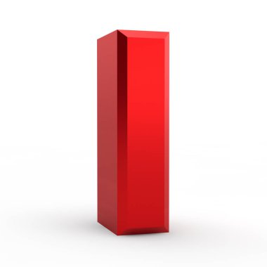 Beyaz arkaplan illüstrasyonunda kırmızı alfabe kelimesi 3D görüntüleme