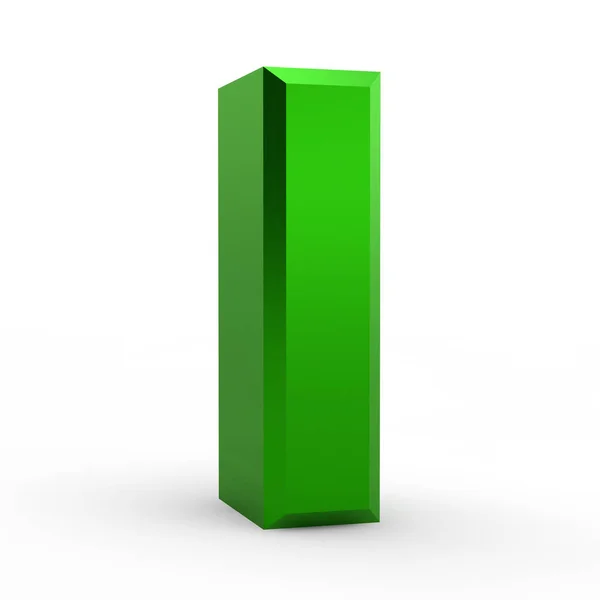 I palavra alfabeto verde no fundo branco ilustração 3D renderização — Fotografia de Stock