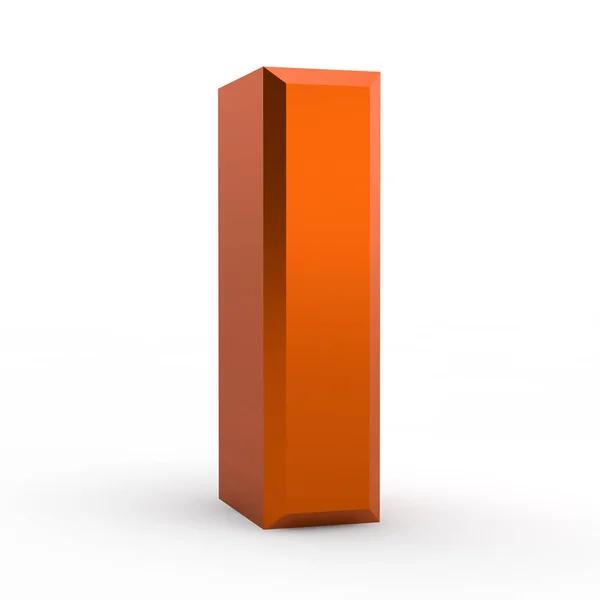I orange Alphabet Wort auf weißem Hintergrund Illustration 3D-Rendering — Stockfoto