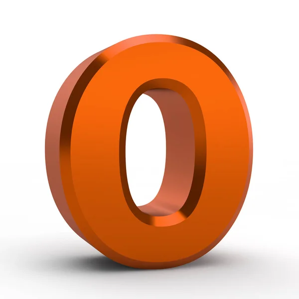 O mot alphabet orange sur fond blanc illustration rendu 3D — Photo