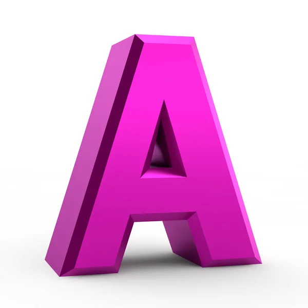 A pink alphabet word on white background illustration 3D rendering — Stock Photo, Image