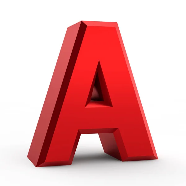 Uma palavra alfabeto vermelho no fundo branco ilustração 3D renderização Imagens De Bancos De Imagens