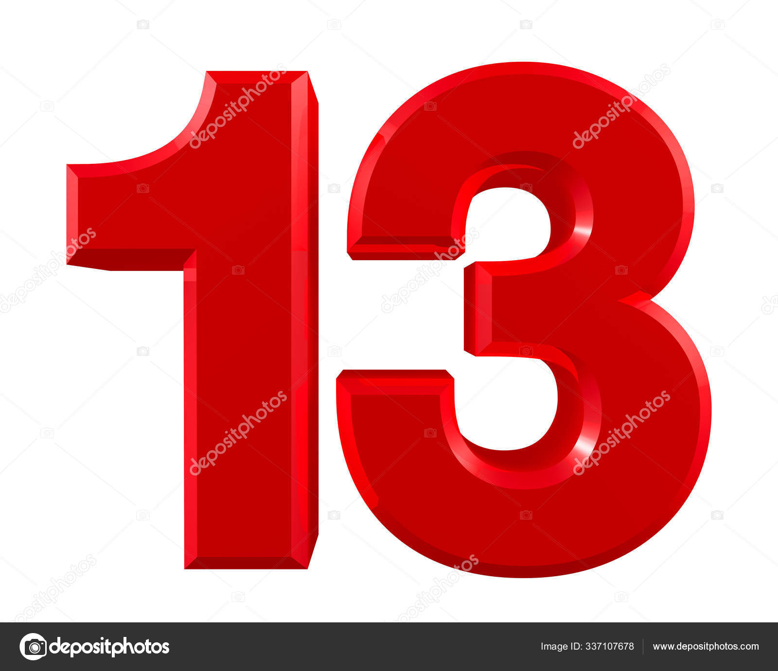 Red Numbers 13 On White Background Illustration 3D Rendering Stock red-numbers-13-on-white-background-illustration-3d-rendering-stock