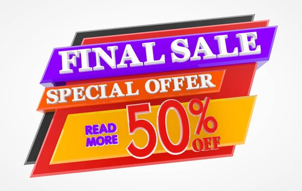 FINAL SALE SPECIAL OFFER 50 % OFF READ MORE 3d rendering — 스톡 사진
