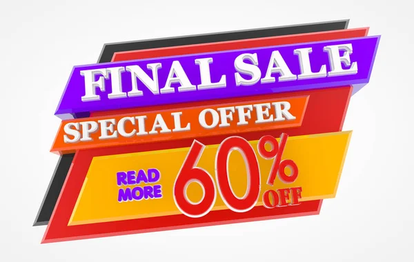 FINAL SALE SPECIAL OFFER 60 % OFF READ MORE 3d rendering — 스톡 사진