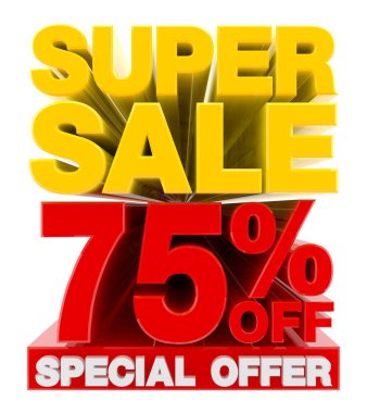 Süper İndirim% 75 indirimli Özel Teklif 3D çizim