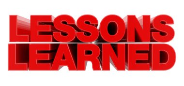 Beyaz arkaplan illüstrasyonunda öğrenilen kırmızı sözcük 3D canlandırma