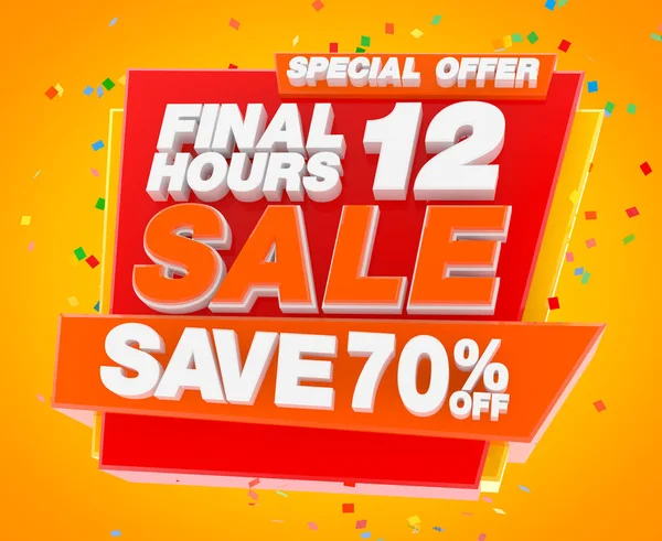 FINAL 12 HOURS SALE SAVE 70% СПЕЦІОНАЛЬНОЇ ілюстрації 3D рендеринга — стокове фото