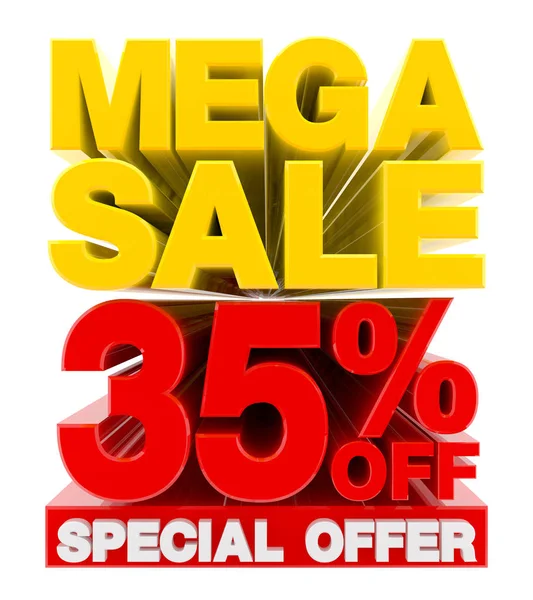 MEGA VENTE 35 % HORS OFFRE SPÉCIALE illustration rendu 3D — Photo