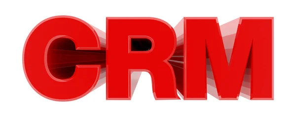 CRM красное слово на белом фоне иллюстрация 3D рендеринга — стоковое фото
