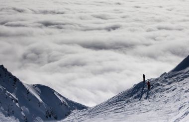 Kış Alpler'de hiking
