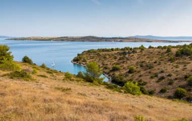 Telascica doğa parkı yelken hedef Dugi Otok Adası, Dalmaçya, Hırvatistan