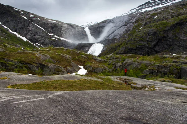 Der Hardangervidda Nationalpark Ist Norwegens Größter Nationalpark Der Sotefossen Wasserfall — Stockfoto