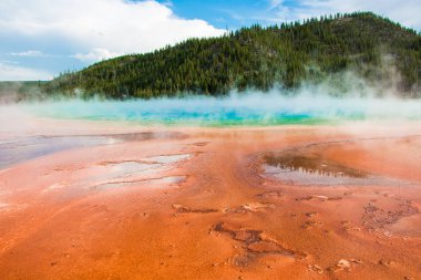 Yellowstone Ulusal Parkı 'nda Büyük Prismatik Bahar Manzarası