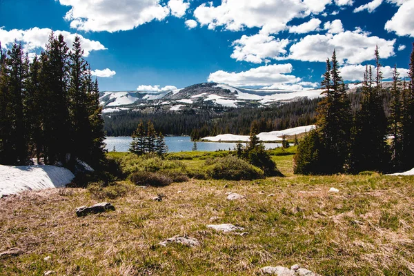 Little Brooklyn Lake Dans Forêt Nationale Medicine Bow Wyoming Chaîne — Photo