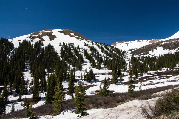 Vista Dall Autostrada Independence Pass Colorado Usa Guidando Verso Aspen — Foto Stock