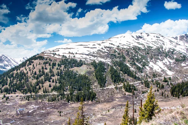 Vista Dall Autostrada Independence Pass Colorado Usa Guidando Verso Aspen — Foto Stock