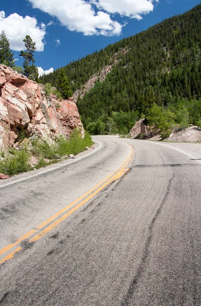 Driving Scenic Road Aspen Independence Pass Highway Colorado Usa — 스톡 사진