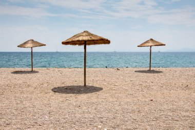 Şemsiye, kum, Atina plajı