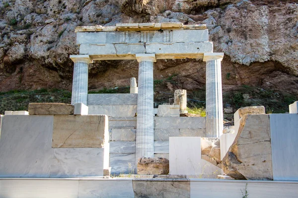 Kolommen Akropolis Athene Griekenland — Stockfoto