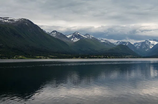 Fjord Vrcholky Hor Norway Evropa Klidná Krajina Přírody — Stock fotografie