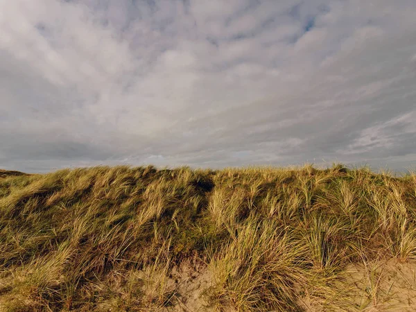 Gökyüzüne karşı kumulların manzarası