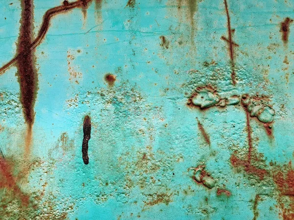 Крупним Планом Фотографія Вивітреної Металевої Стіни Іржею Пілінговою Фарбою — стокове фото