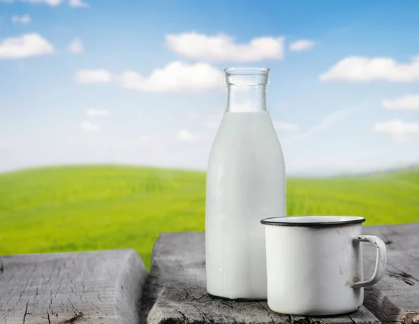 Färsk mjölk på bordet — Stockfoto