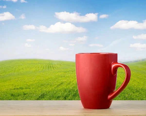 Kızıl kahve fincan — Stok fotoğraf