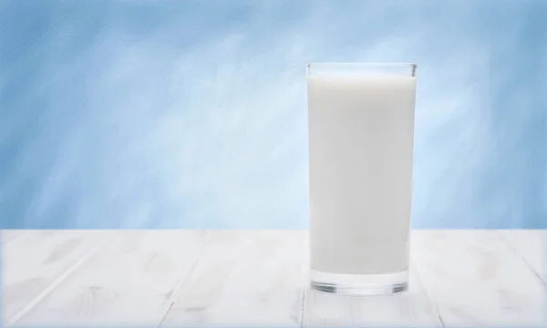 A glass of milk on table — Stock Photo, Image