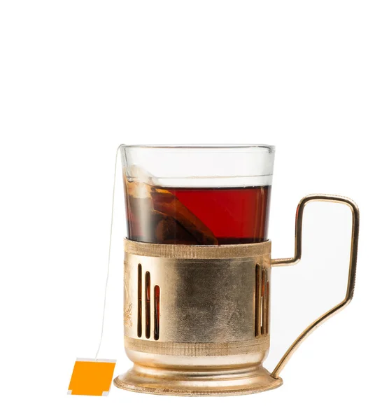 Un verre de thé noir — Photo