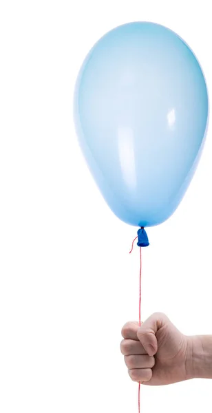 Μπλε μπαλόνια στο χέρι — Φωτογραφία Αρχείου