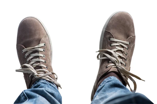 Cipők, férfi lábak — Stock Fotó